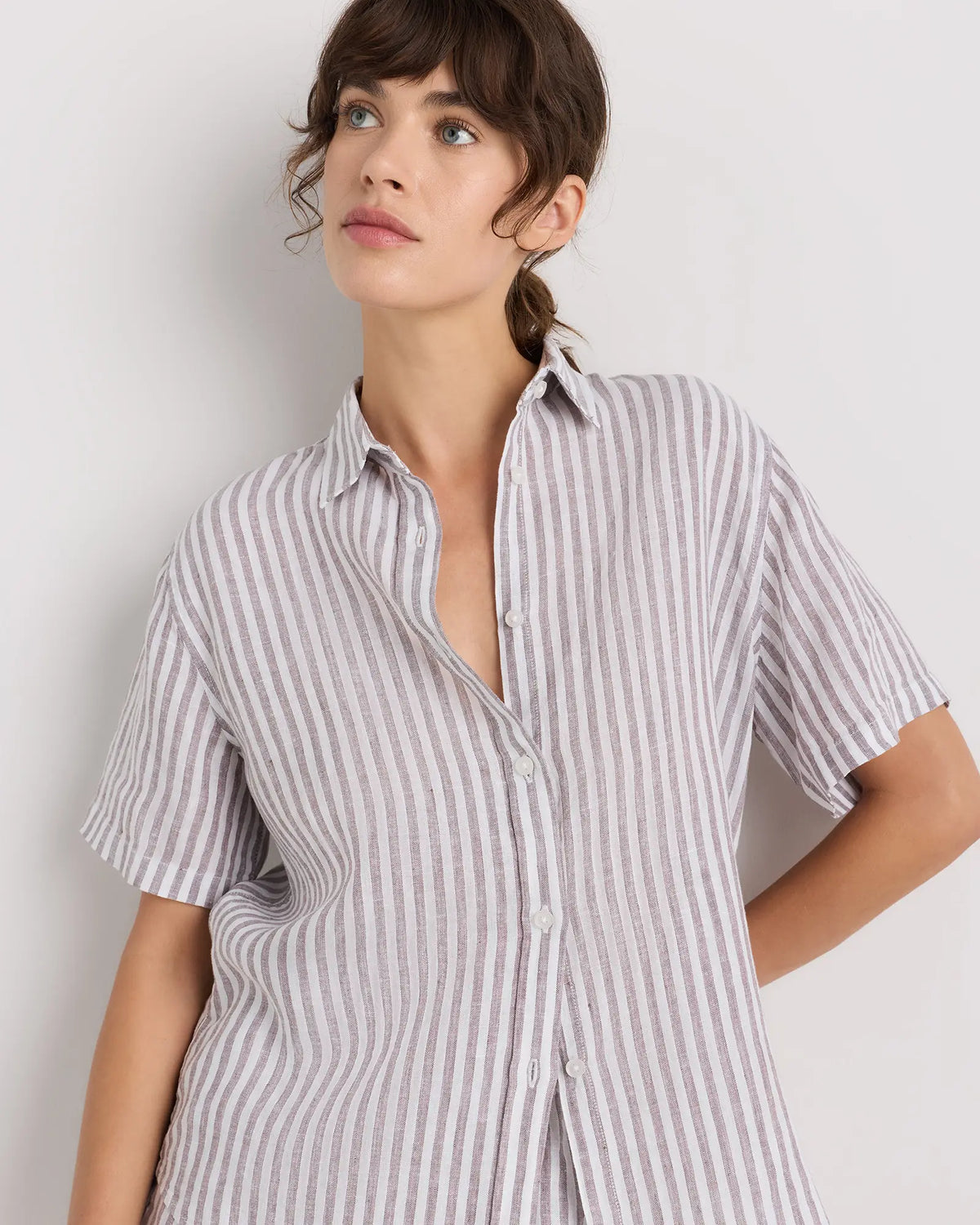 100% European Linen Shorts Pajama Set - US 3118