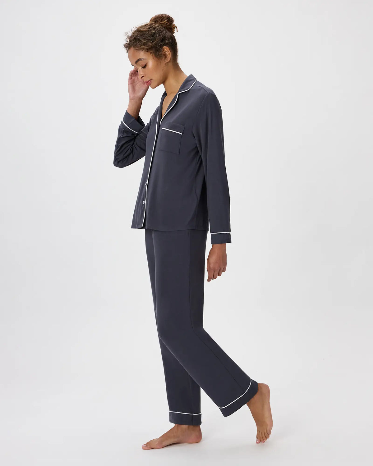 Bamboo Jersey Long Sleeve Pajama Set - US 1860