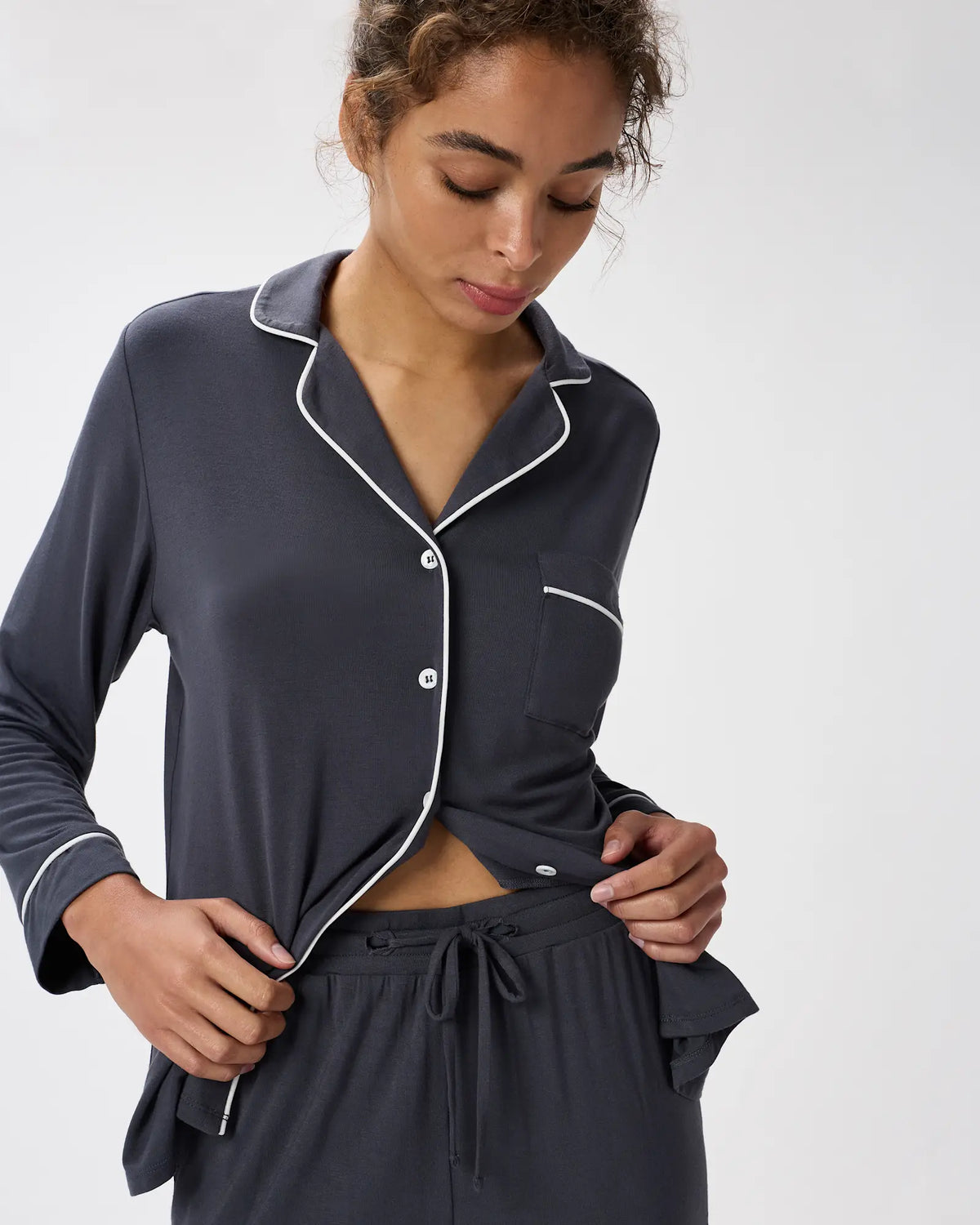 Bamboo Jersey Long Sleeve Pajama Set - US 1860