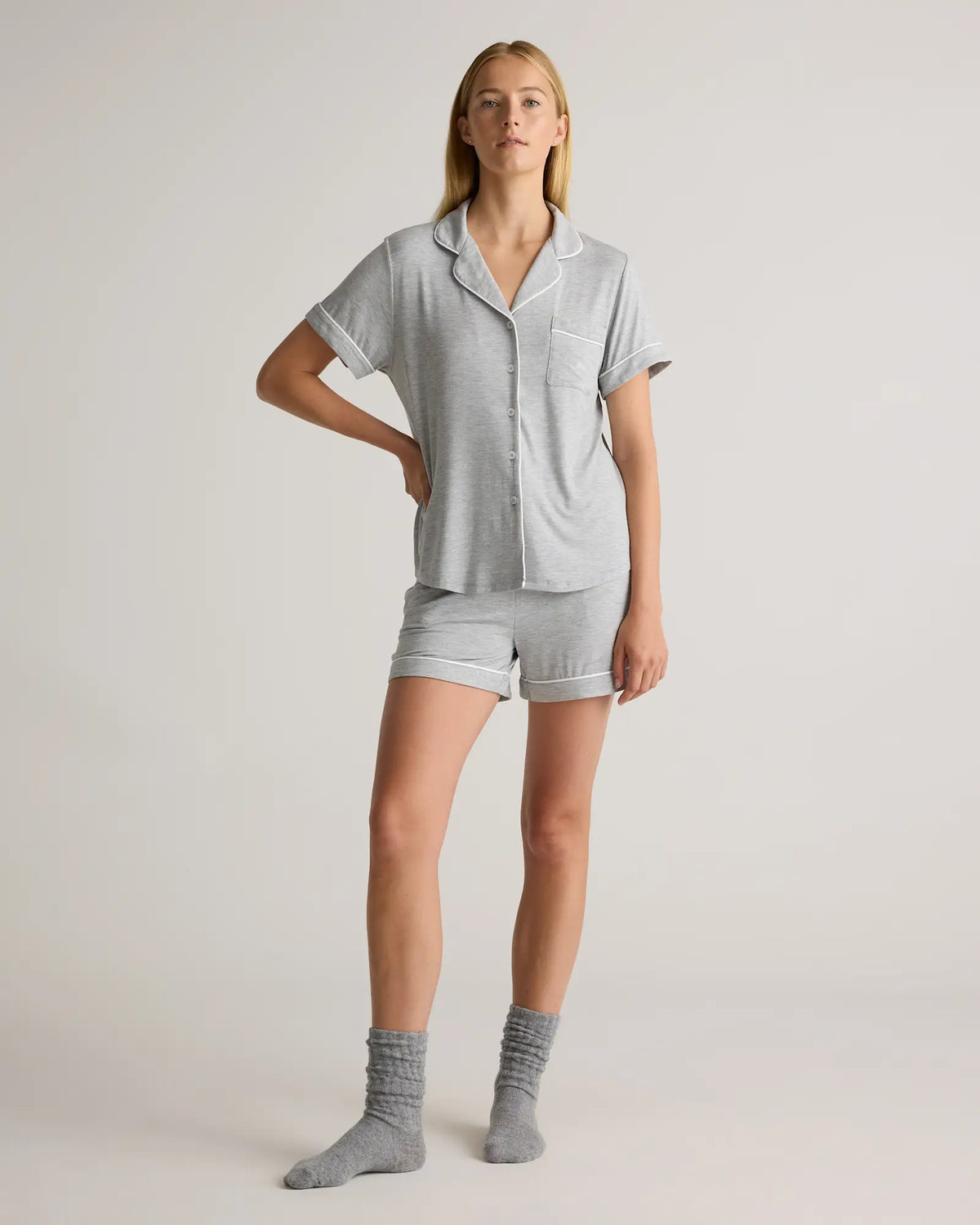Bamboo Jersey Short Sleeve Pajama Set - US 2255
