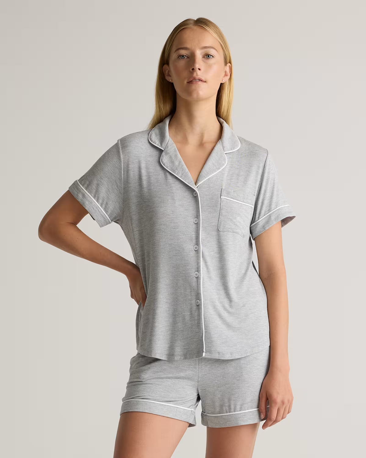 Bamboo Jersey Short Sleeve Pajama Set - US 2255