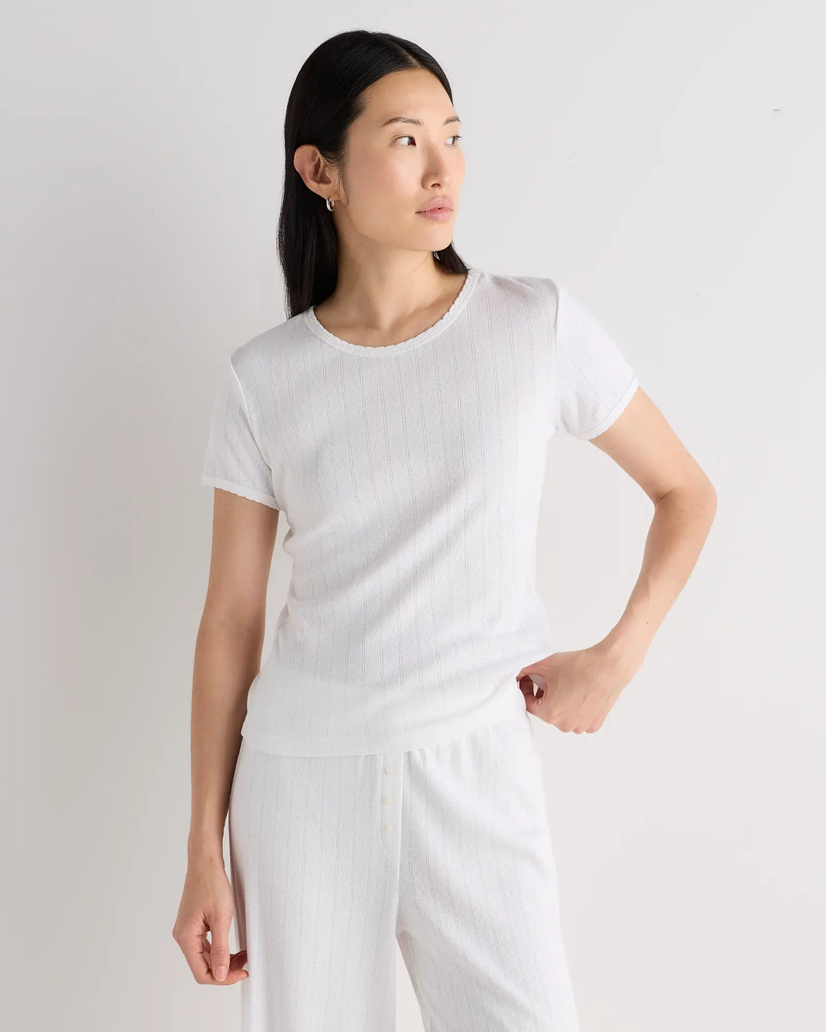 Organic Cotton Pointelle Pajama Set - US 2871