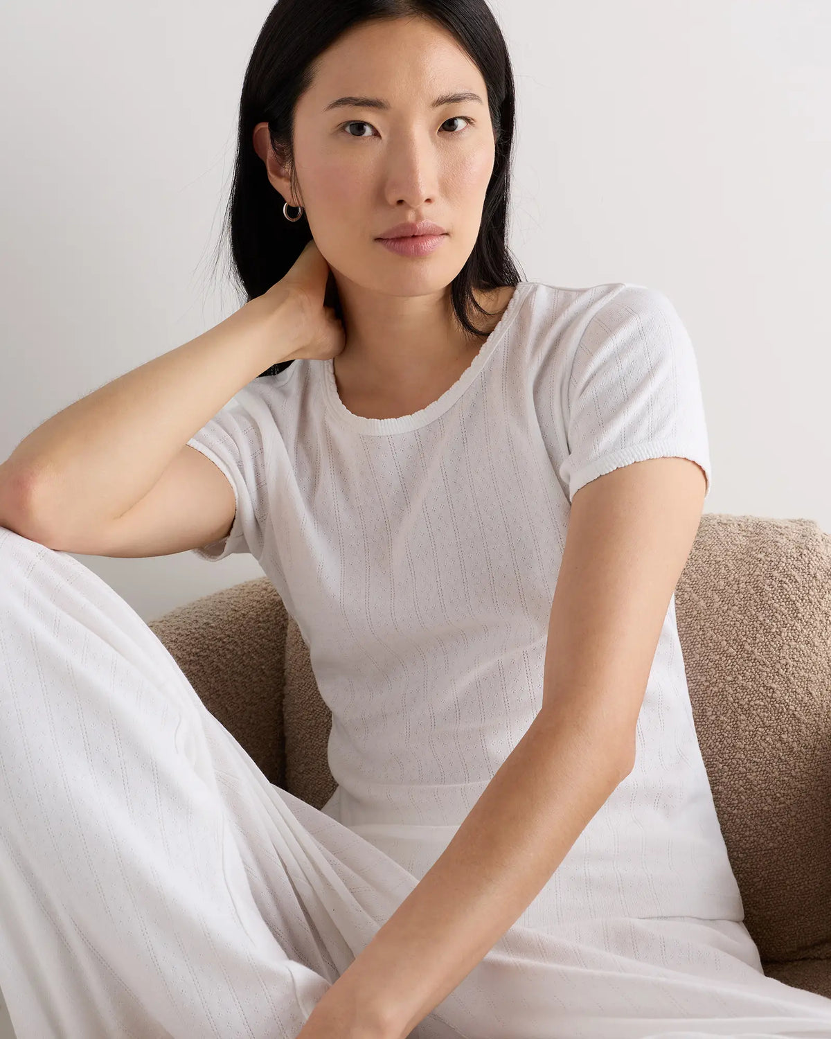Organic Cotton Pointelle Pajama Set - US 2871