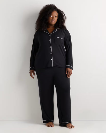 Bamboo Jersey Long Sleeve Pajama Set - US 2969