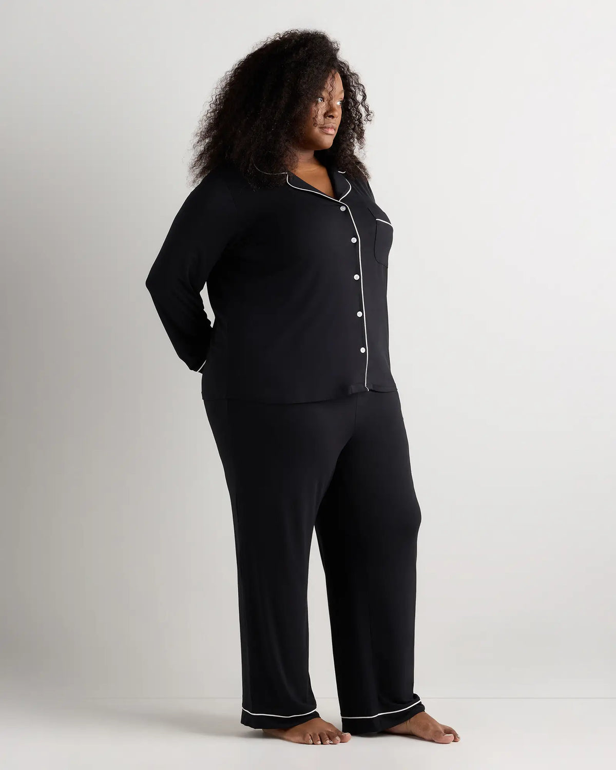 Bamboo Jersey Long Sleeve Pajama Set - US 2969