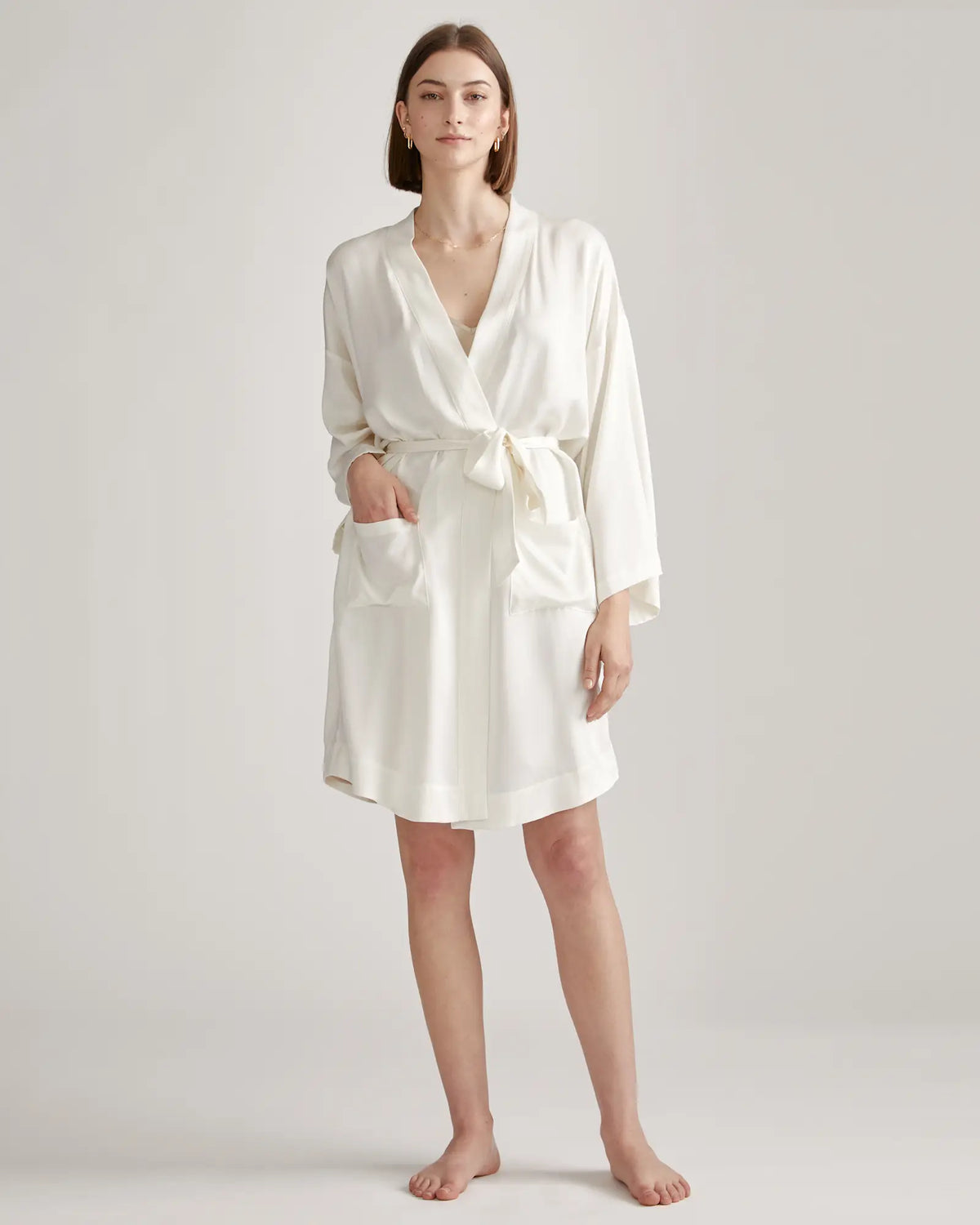 100% Washable Silk Robe - US 4772