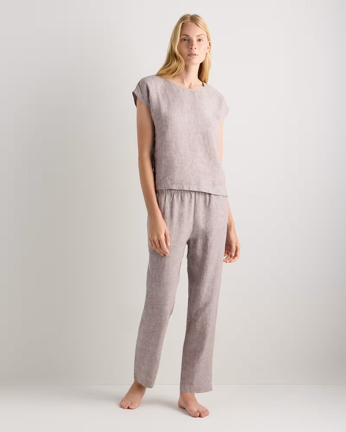 100% European Linen Pajama Set - US 8995
