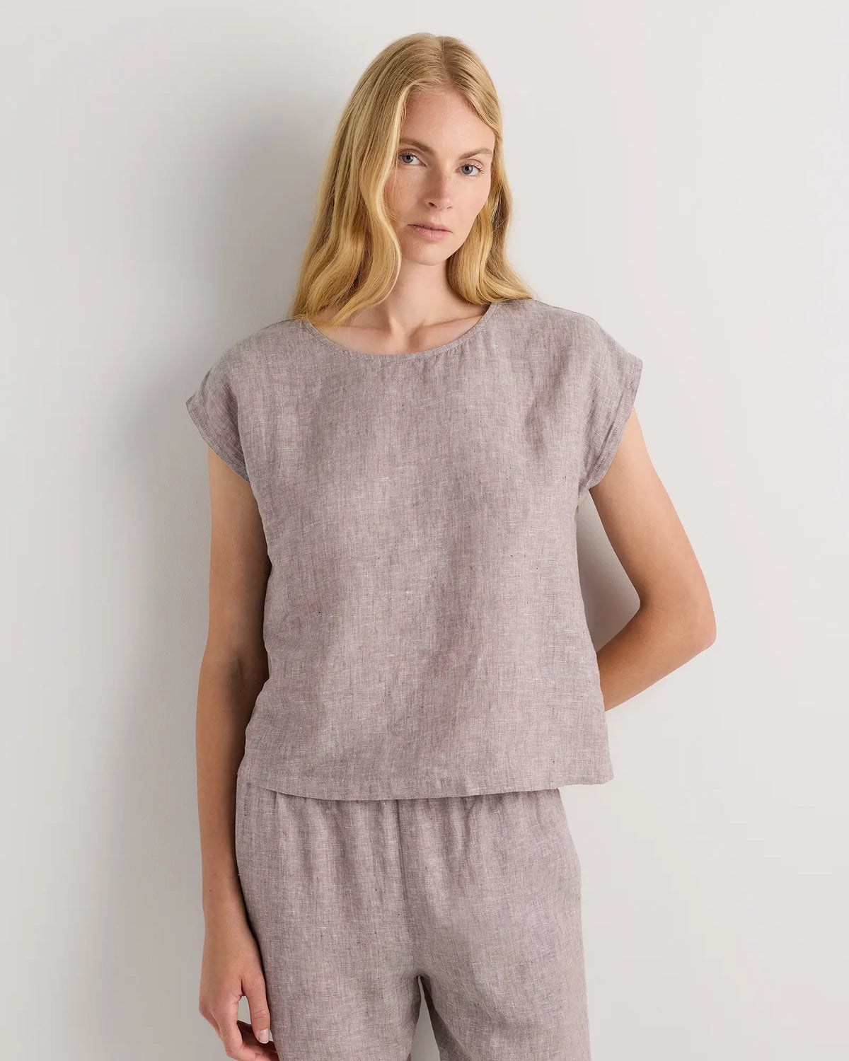100% European Linen Pajama Set - US 8995