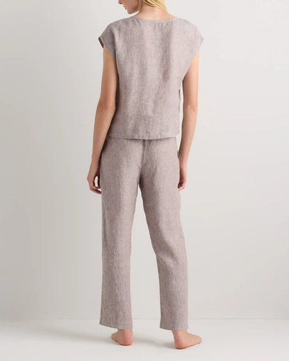 100% European Linen Pajama Set - US 8995