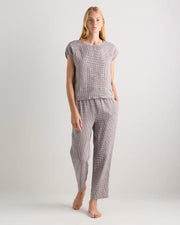 Taupe Brown Gingham