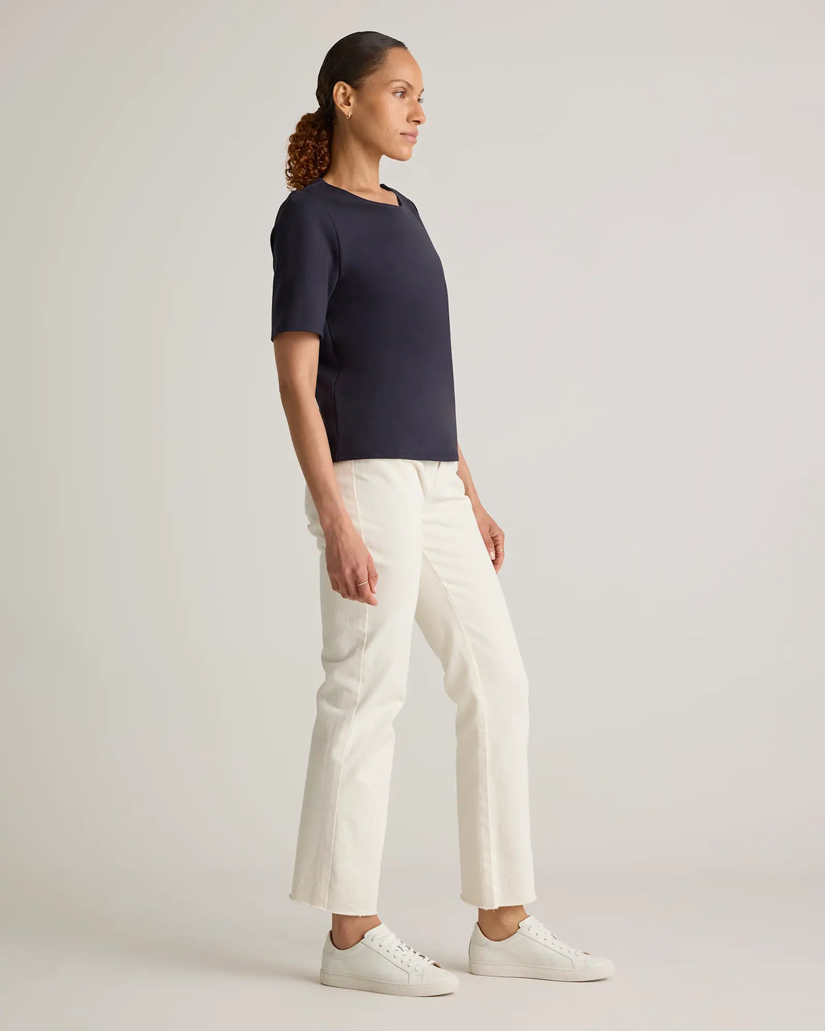 Ultra-Stretch Ponte Short Sleeve Top - US 3739