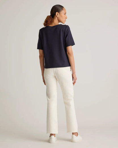 Ultra-Stretch Ponte Short Sleeve Top - US 3739