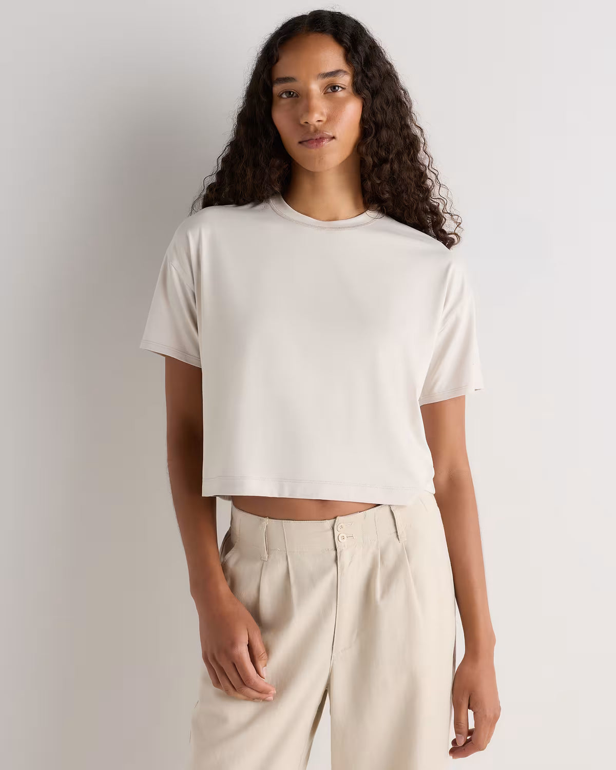 Flowknit Breeze Boxy Cropped Tee - US 7794