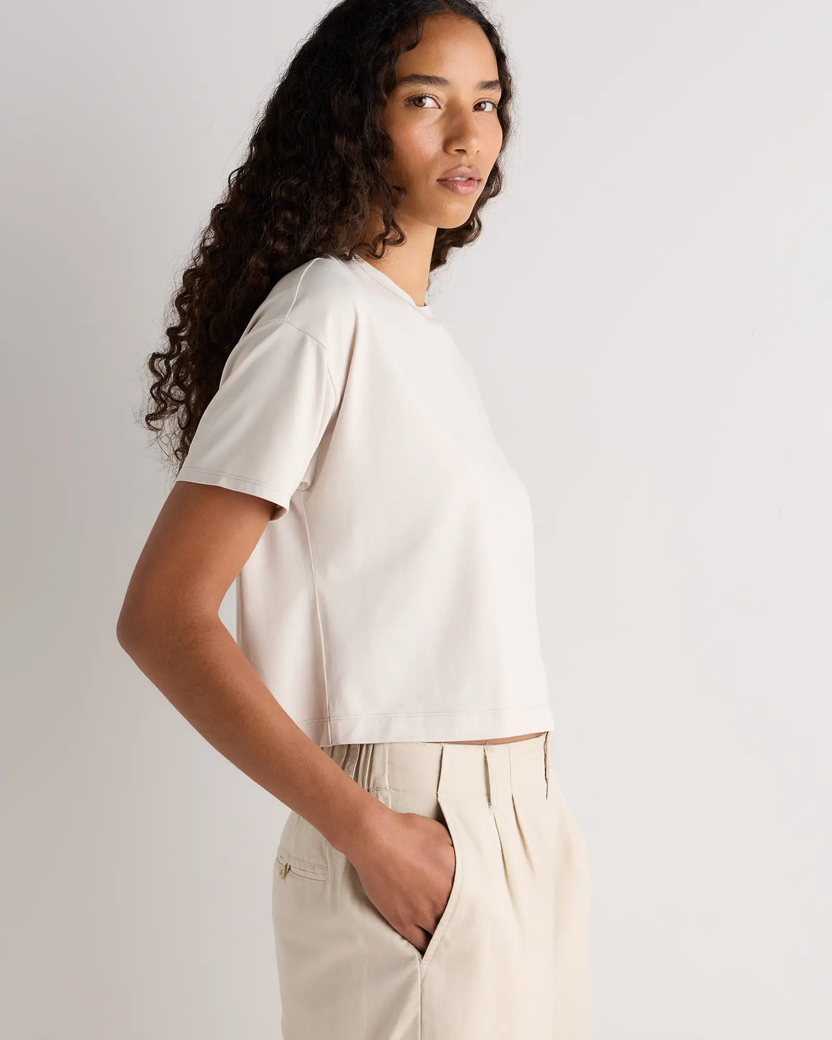 Flowknit Breeze Boxy Cropped Tee - US 7794