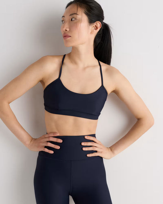 Satin-Sculpt Cross Back Adjustable Sports Bra - US 7205