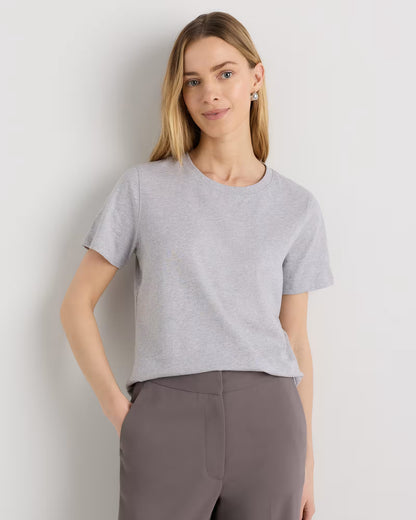 100% Organic Cotton Boxy Crewneck Tee - US 6276