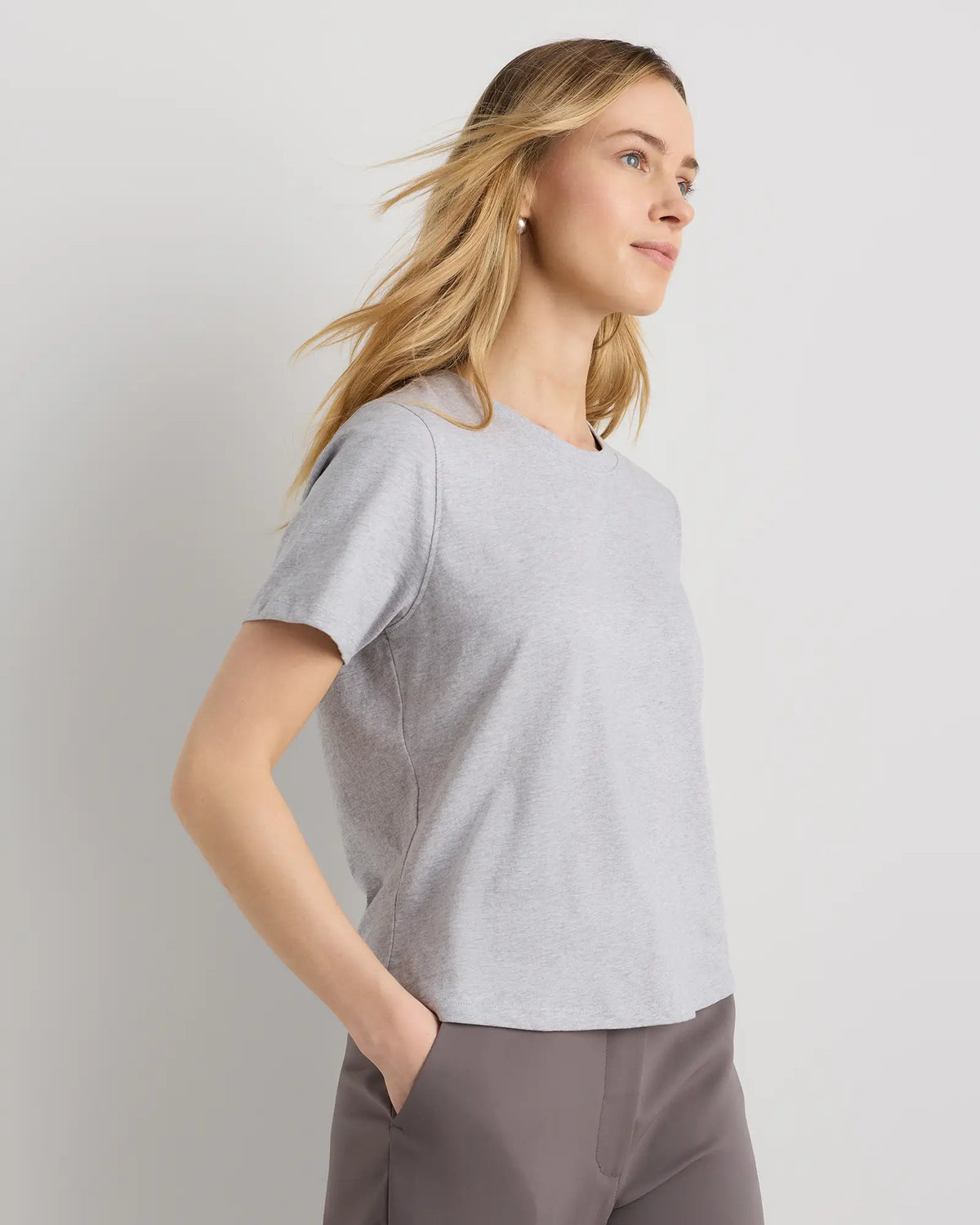 100% Organic Cotton Boxy Crewneck Tee - US 6276