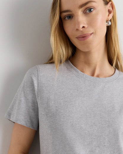 100% Organic Cotton Boxy Crewneck Tee - US 6276