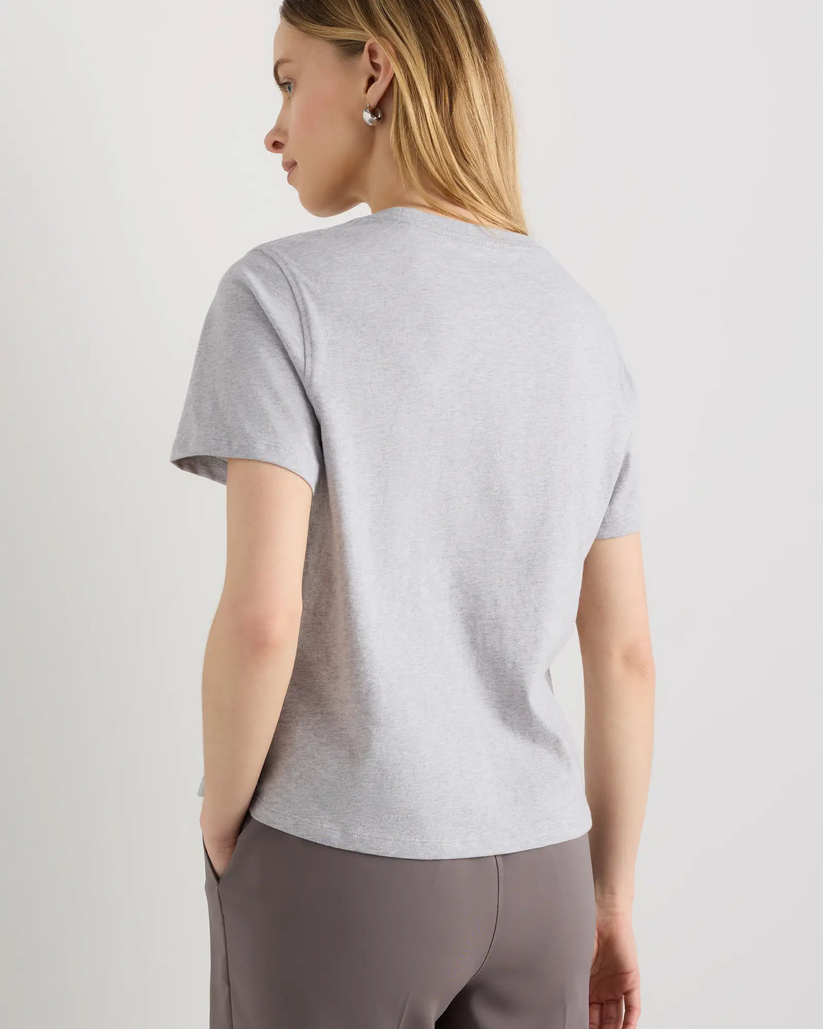 100% Organic Cotton Boxy Crewneck Tee - US 6276