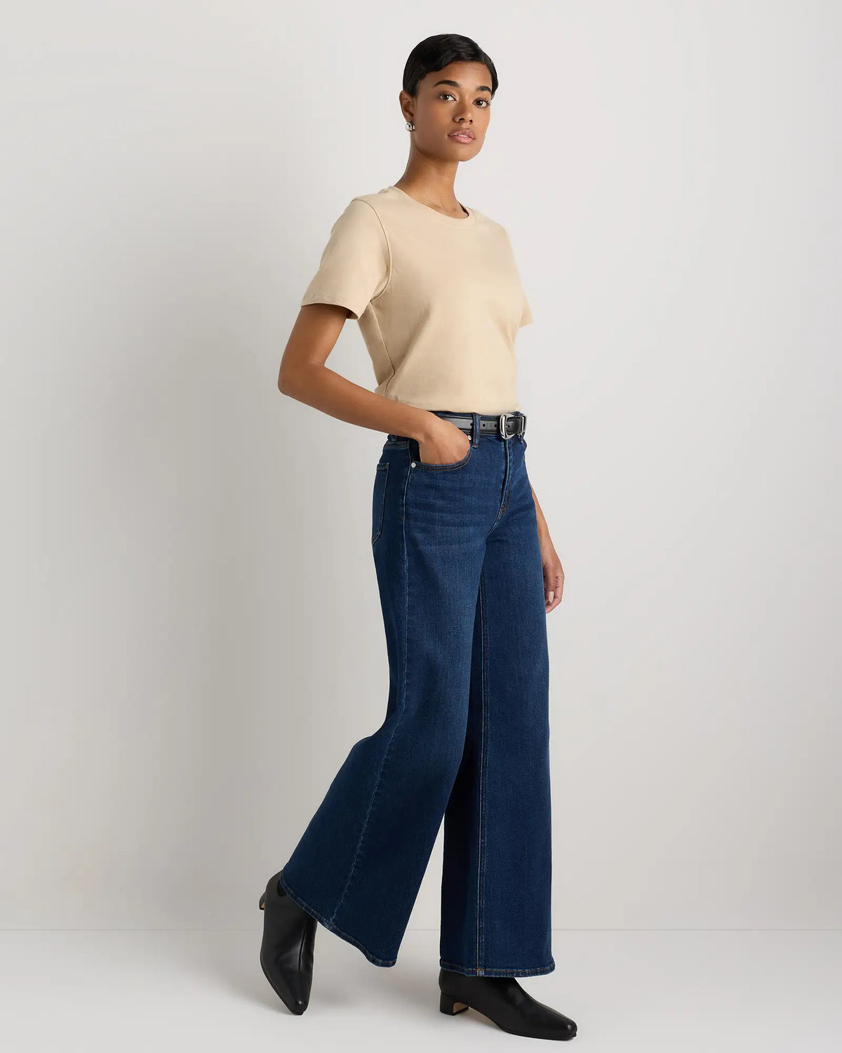 100% Organic Cotton Boxy Crewneck Tee - US 5685