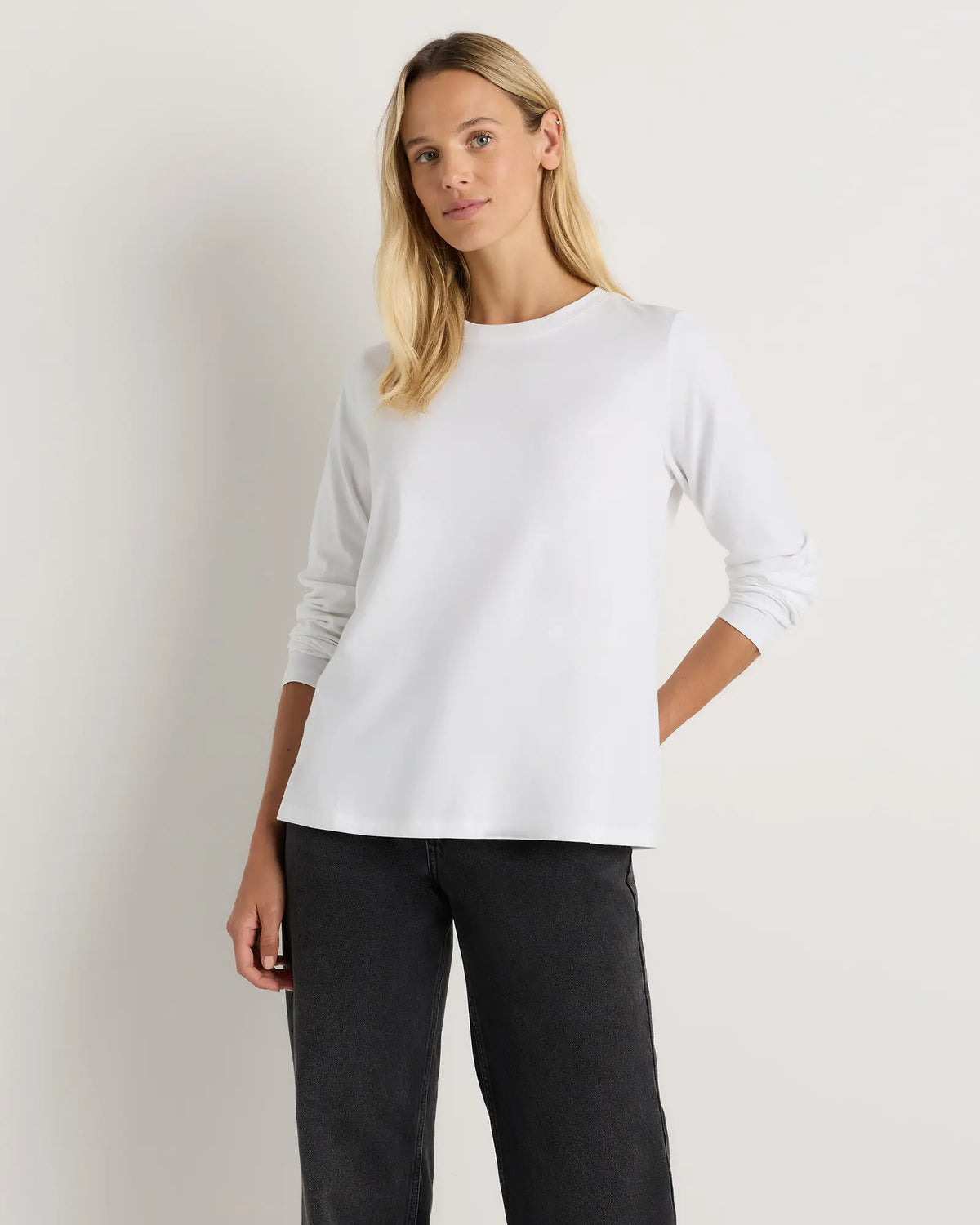 100% Organic Cotton Long Sleeve Swing Tee - US 1174