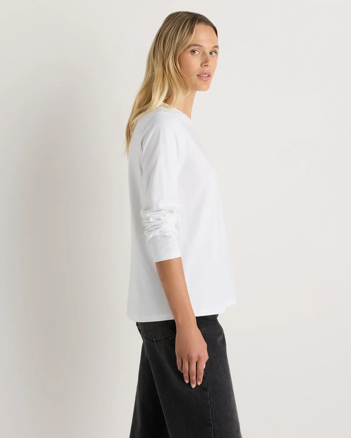 100% Organic Cotton Long Sleeve Swing Tee - US 1174