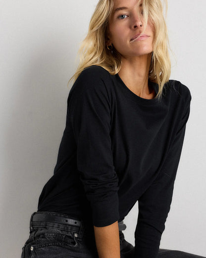 100% Organic Cotton Long Sleeve Swing Tee - US 1384
