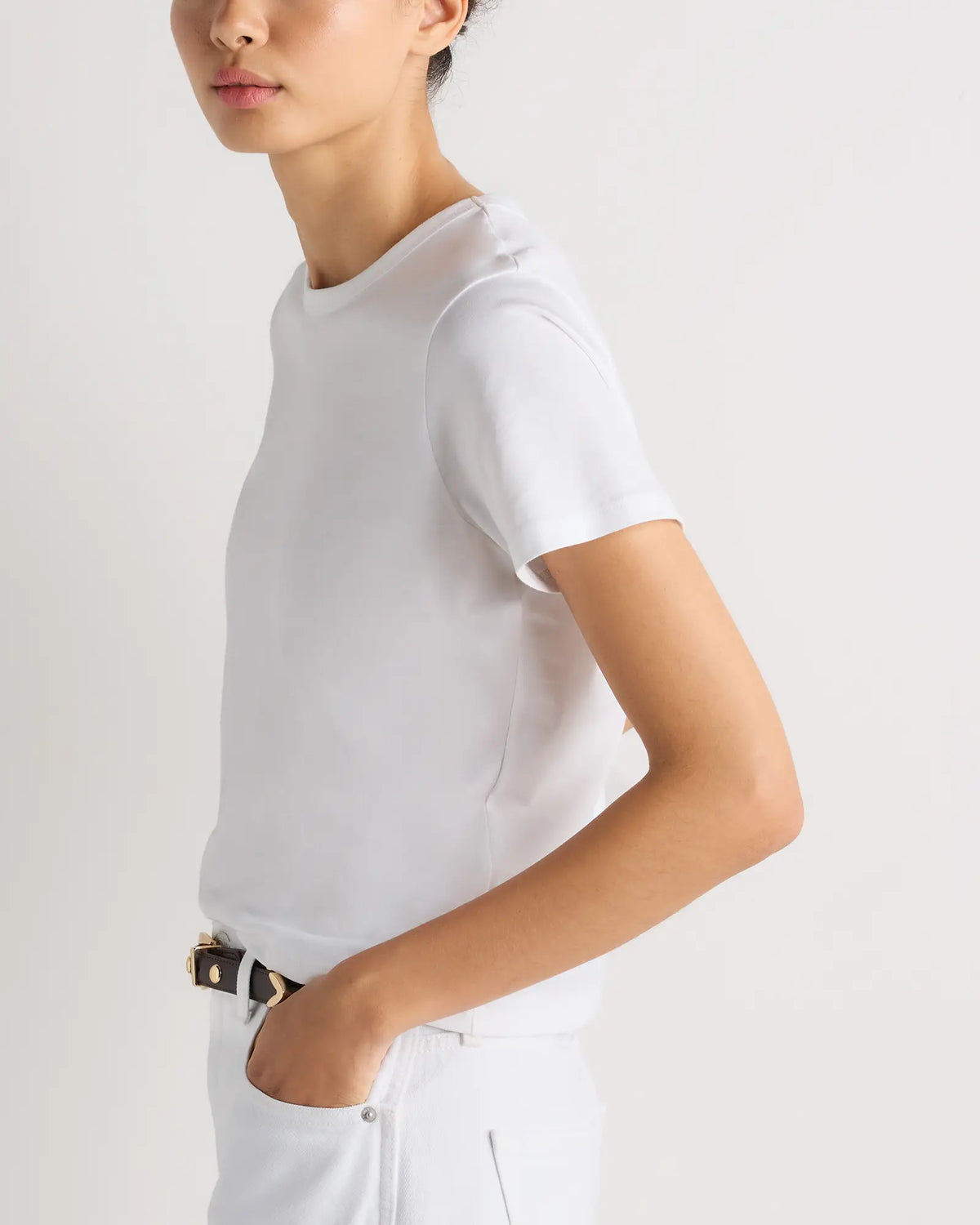 100% Pima Cotton Luxe Touch Slim Fit Tee - US 1678