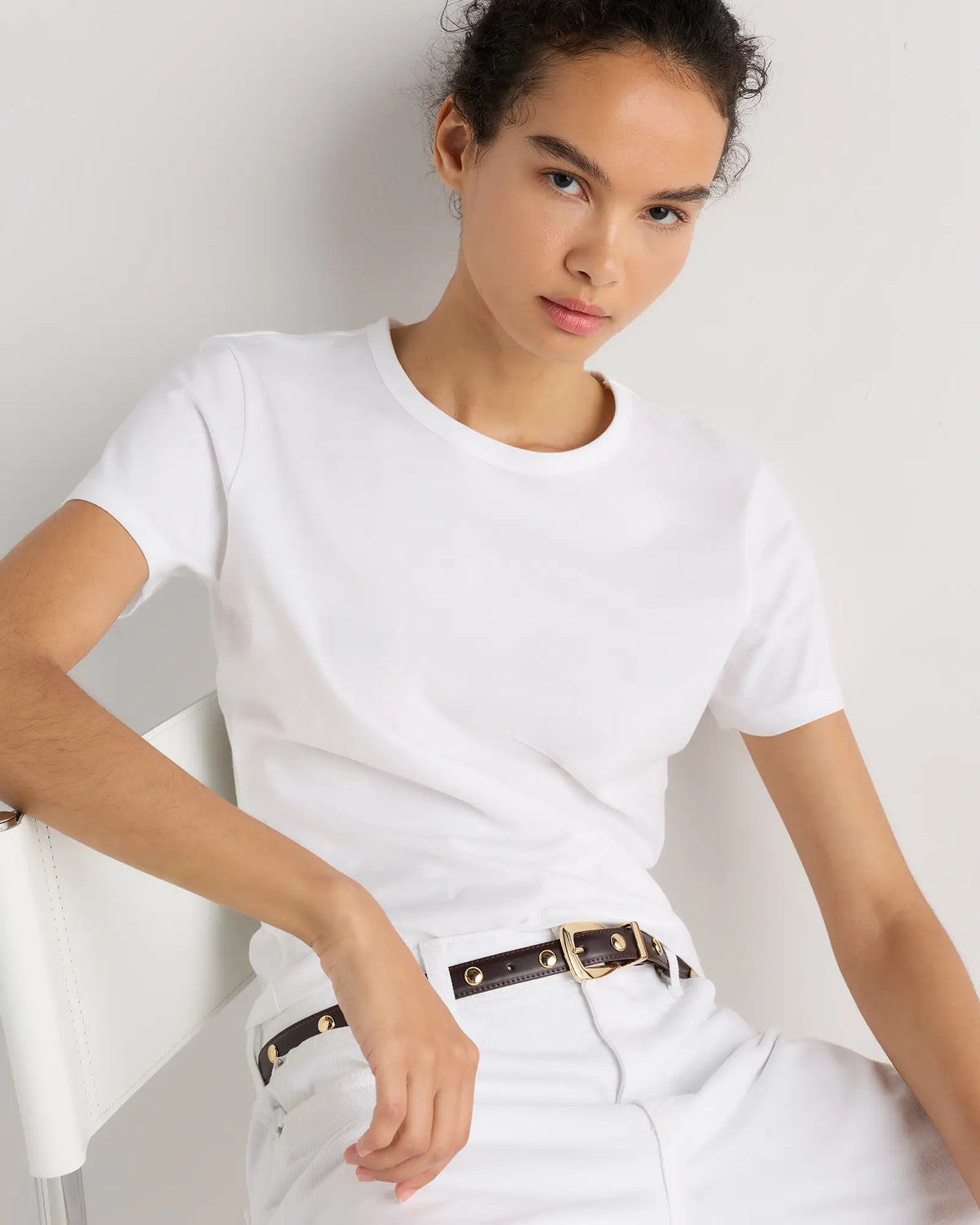 100% Pima Cotton Luxe Touch Slim Fit Tee - US 1678