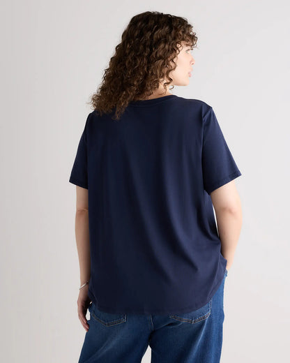 Cotton Modal V-Neck Tee - US 9861