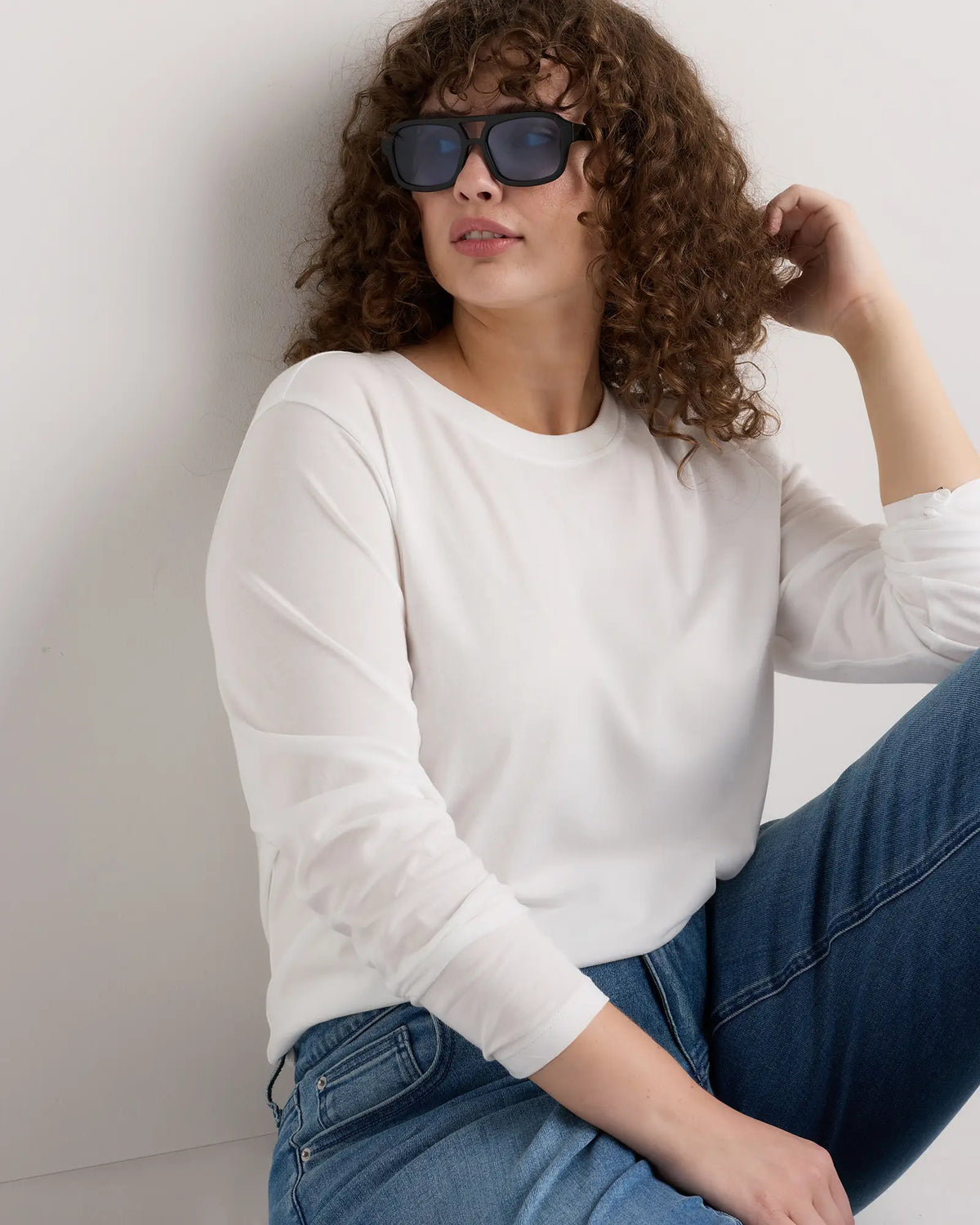 Cotton Modal Long Sleeve Tee - US 9409