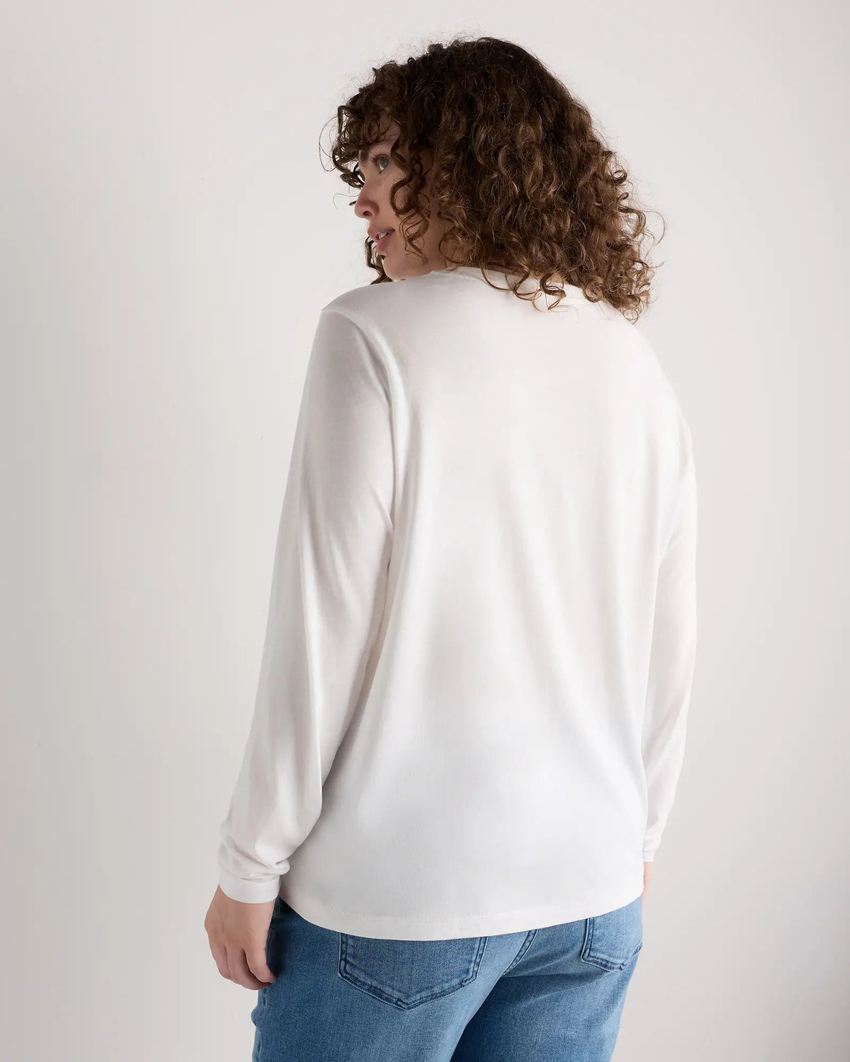 Cotton Modal Long Sleeve Tee - US 9409