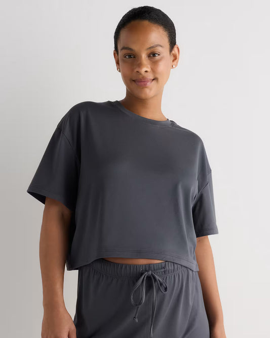 Smooth Stretch Maternity Cropped Lounge Tee - US 9310