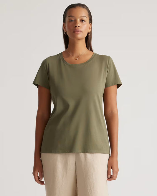 Cotton Modal Scoop Neck Tee - US 5600