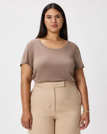 Cotton Modal Scoop Neck Tee - US 5490