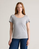 Cotton Modal Scoop Neck Tee - US 6967