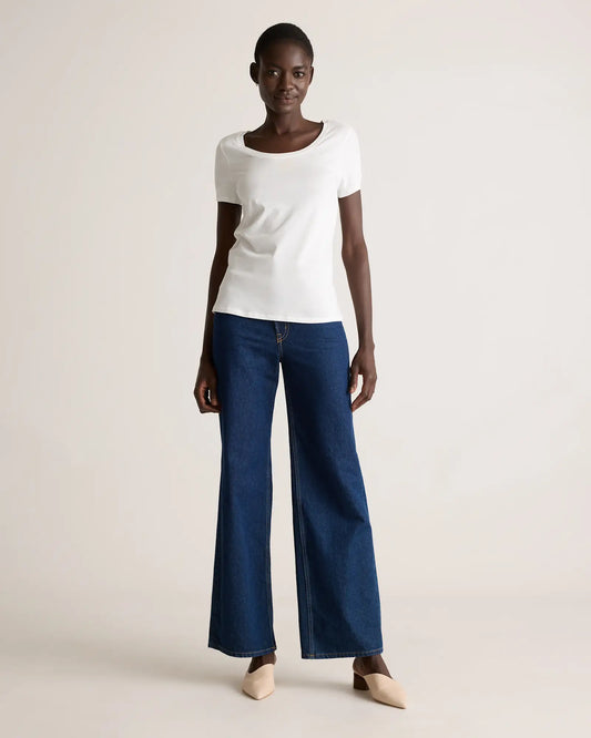 Cotton Modal Scoop Neck Tee - US 1687