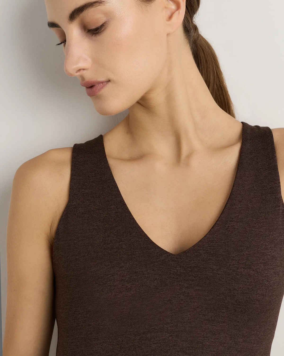 Ultra-Soft V-Neck Cropped Tank - US 3428
