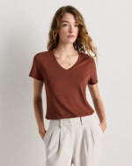 Cotton Modal V-Neck Tee - US 0502