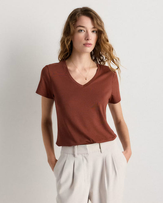 Cotton Modal V-Neck Tee - US 0502