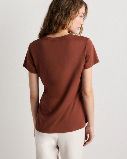 Cotton Modal V-Neck Tee - US 0502