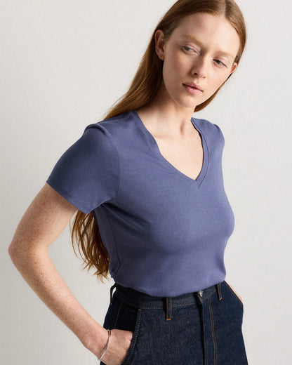 Cotton Modal V-Neck Tee - US 1097