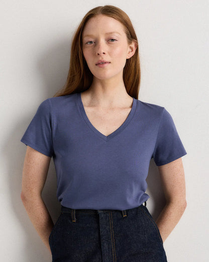 Cotton Modal V-Neck Tee - US 1097