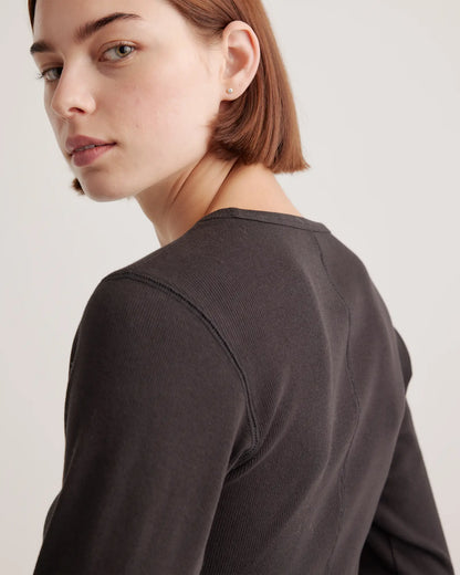 Organic Cotton Micro-Rib Long Sleeve Tee - US 4299