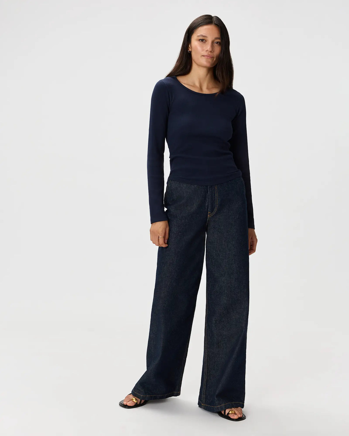 Organic Cotton Micro-Rib Long Sleeve Tee - US 8748