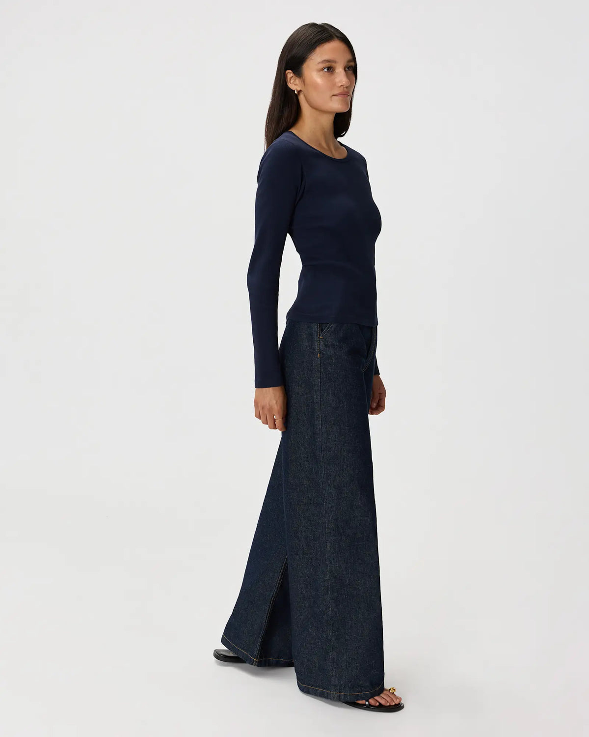 Organic Cotton Micro-Rib Long Sleeve Tee - US 8748