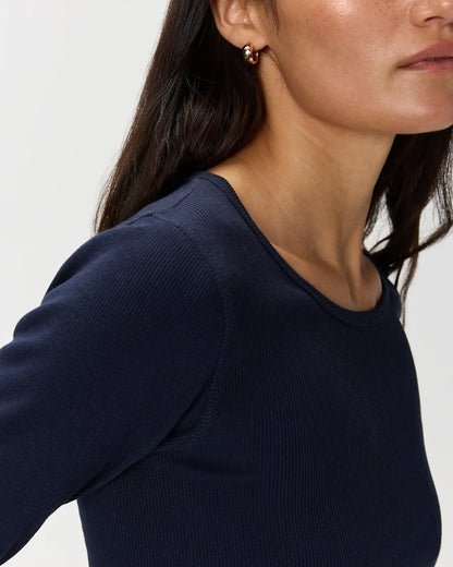 Organic Cotton Micro-Rib Long Sleeve Tee - US 8748