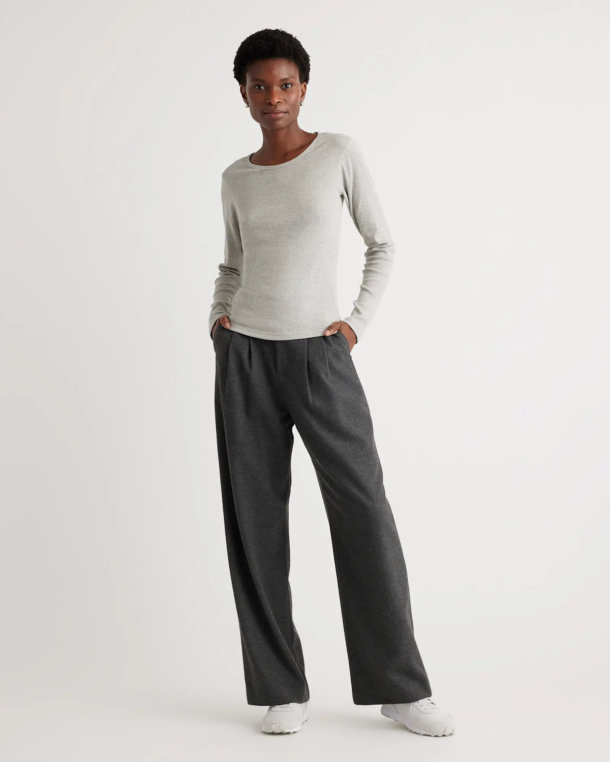 Organic Cotton Micro-Rib Long Sleeve Tee - US 1132