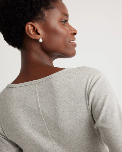 Organic Cotton Micro-Rib Long Sleeve Tee - US 1132