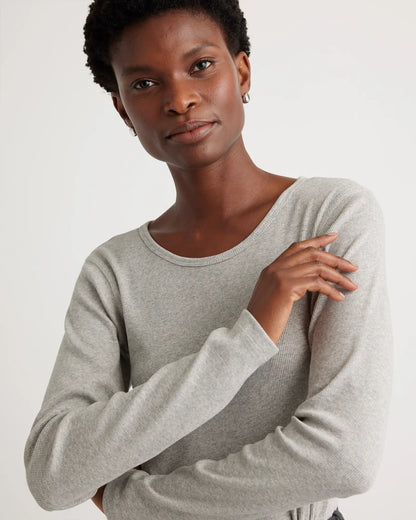 Organic Cotton Micro-Rib Long Sleeve Tee - US 1132